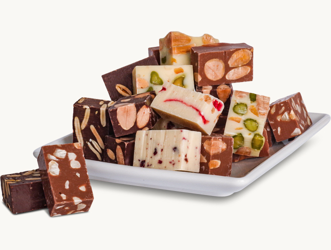 Mosaikschokolade Cubes Nuss- & Fruchtmix