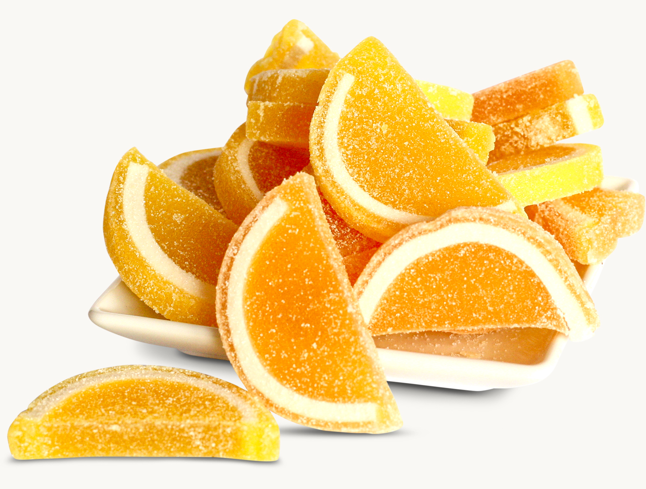 Gelee Orangen- und Zitronenscheiben