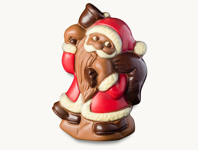 Hohlfigur Weihnachtsmann mit Glocke